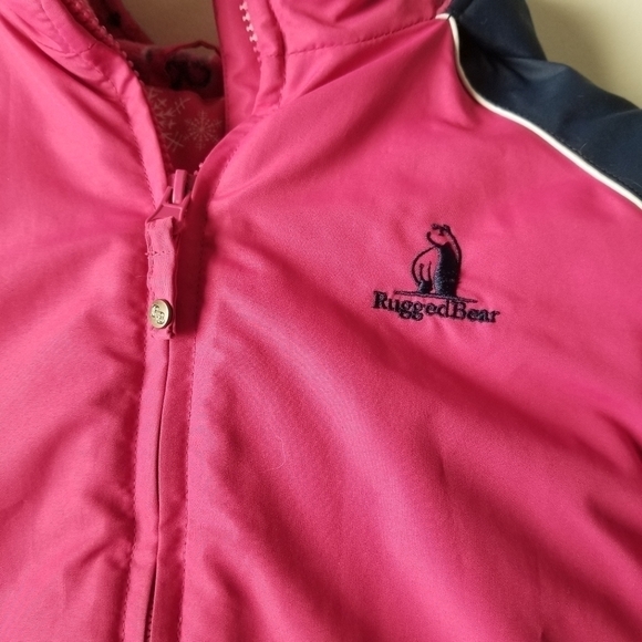 Rugged Bear Girl's Snowsuit and Jacket Set Size 5/6 Pink/Navy - Picture 2 of 13